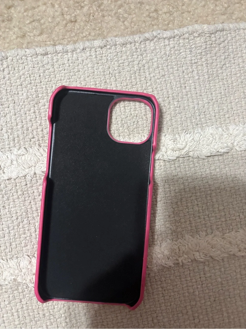 Pink Monogram iPhone Case - Hot Pink Faux Croc